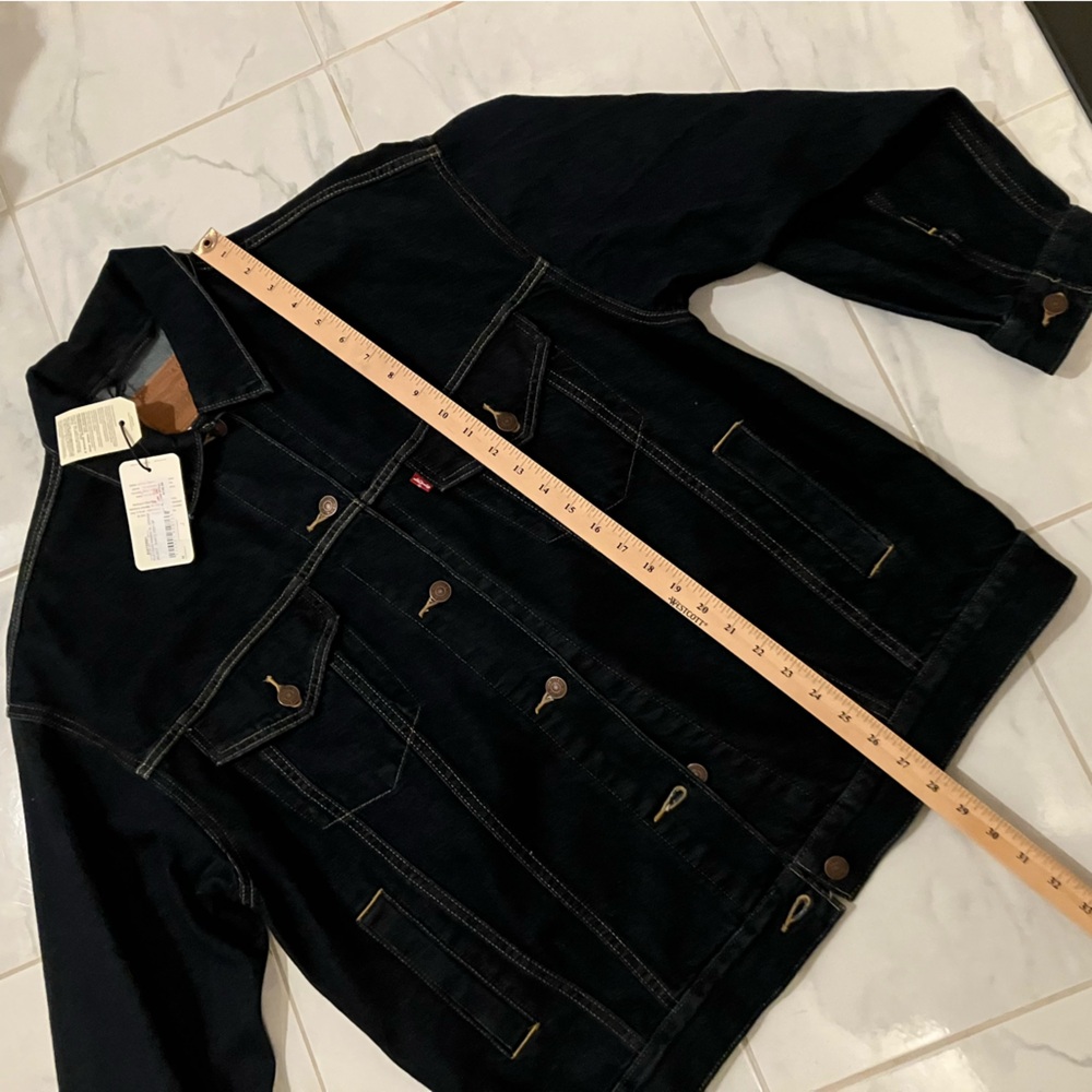 Levi's Black Denim Jean Jacket NWOT - Picture 5 of 9